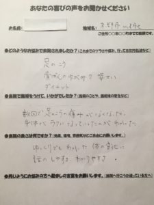 2085dfbc2ba404ae1ad08217359d7733 患者様の声