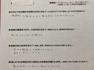 声用紙　匿名希望　京都市山科区東野舞台町　痛みが治ります